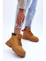 Damskie Trapery Botki Ocieplane Brązowe Corbin