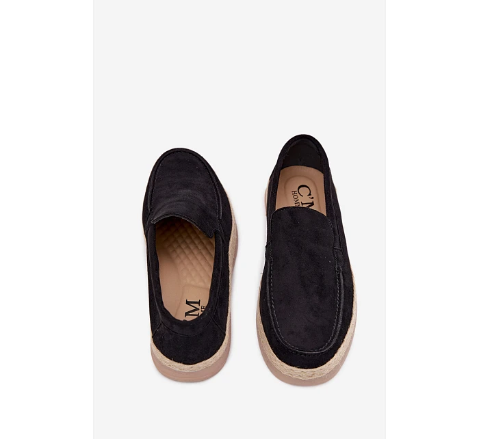 Mokasyny Espadryle Pánské Černé Rexton