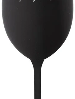 PAUSE - čierny pohár na víno 350 ml