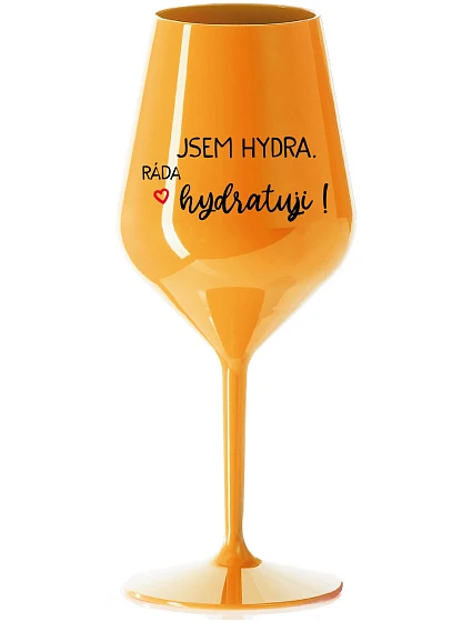 JSEM   oranžová nerozbitná sklenice na víno 470 ml model 22163712 - Giftela