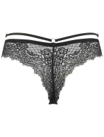 Dámske sexy čipkované tangá V-10098 Black - Axami