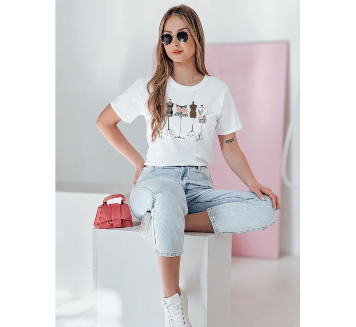 Dámské tričko s potiskem bílé Dstreet model 21984217 - FashionStreet