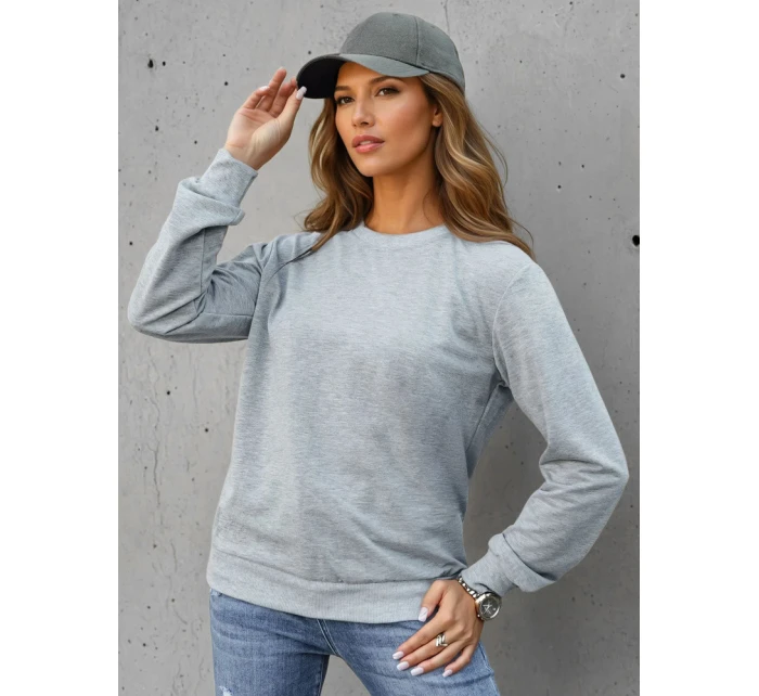 FashionStreet dámska klasická svetlosivá mikina BY1544