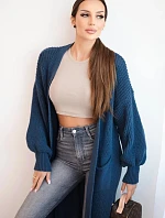 Dlhý svetrík tmavý denim