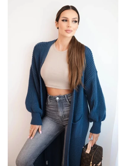 Dlhý svetrík tmavý denim Dlhý svetrík tmavý denim