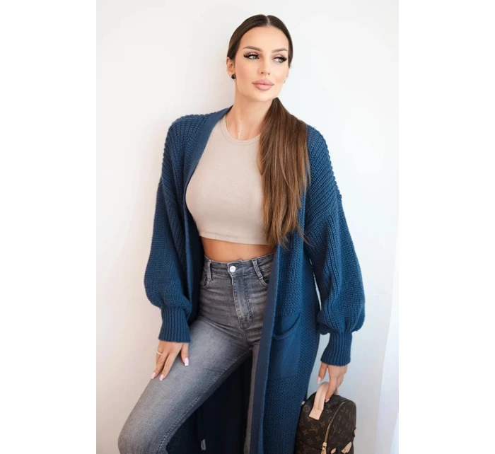 Dlhý svetrík tmavý denim Dlhý svetrík tmavý denim