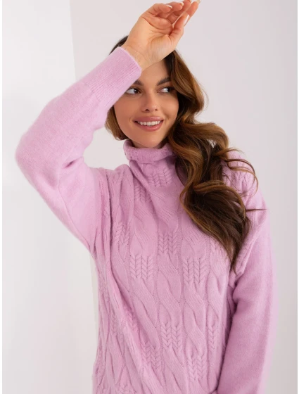 Sweter AT SW model 19335725 jasny fioletowy - FPrice Sweter AT SW model 19335725 jasny fioletowy - FPrice