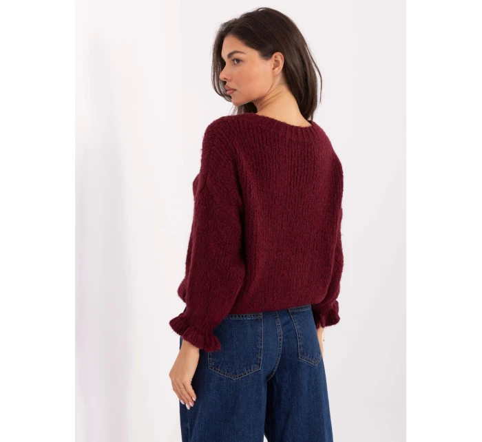 Sweter MI SW model 21370619 bordowy - FPrice