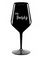 PÁN BOŽSKÝ - čierny nerozbitný pohár na víno 470 ml