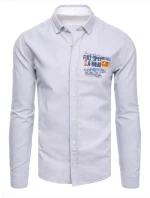 Pánská světle šedá košile Dstreet model 21966545 - FashionStreet Pánská světle šedá košile Dstreet model 21966545 - FashionStreet