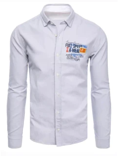 Pánská světle šedá košile Dstreet model 21966545 - FashionStreet