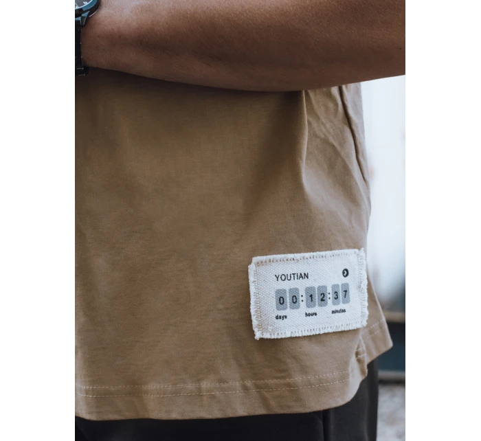 Pánské velbloudí tričko Dstreet model 21975513 - FashionStreet