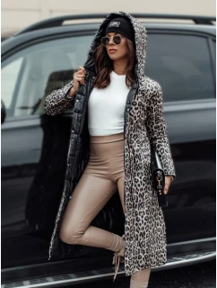 Dámska dlhá prešívaná bunda VELVETTI s kapucňou obojstranná čierna FashionStreet TY4654