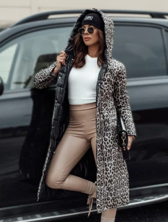 Dámska dlhá prešívaná bunda VELVETTI s kapucňou obojstranná čierna FashionStreet TY4654