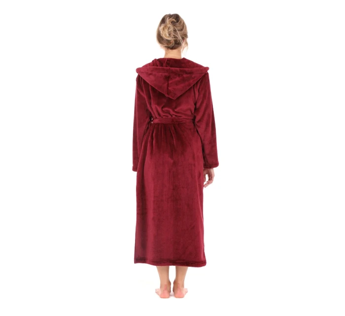 Dámsky župan Siena s kapucňou 3156 burgundy - Vestis