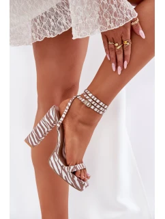 Dámské Sandály Na Podpatku S Páskem Zebra model 21696065 - Boto
