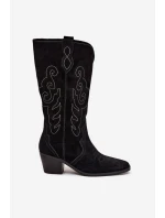 Velurové Dámské  Na Podpatku Černé model 21705036 - Zazoo