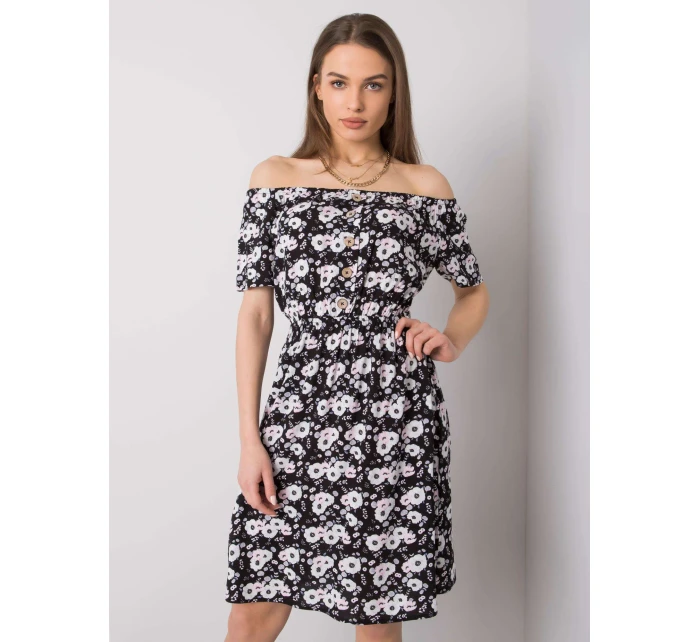 Šaty D73771M30244B čiernobiele