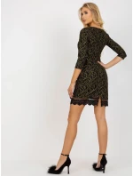 Dámske šaty LK SK 506068 čierne a zlaté