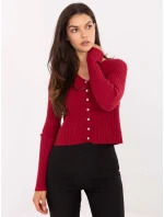 Sweter PM SW model 21296778 bordowy - FPrice Sweter PM SW model 21296778 bordowy - FPrice