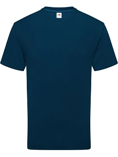 Tričko Fruit of the Loom Pure Cotton T z hrubej bio bavlny 16.1362, farba mountain blue