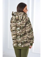 3dílná souprava top a legíny khaki + ecru model 18970353 - K-Fashion 3dílná souprava top a legíny khaki + ecru model 18970353 - K-Fashion