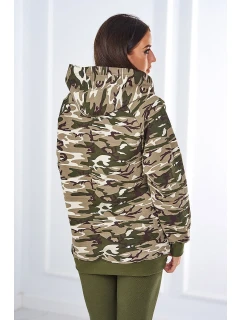 3dielna súprava Vresoviská blúzka, top a legíny khaki + ecru