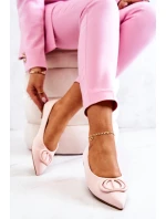 Semišové baleríny světle Růžové model 21572188 - Boto