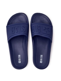 Klapki Męskie Big Star Gumowe Granatowe DD174688