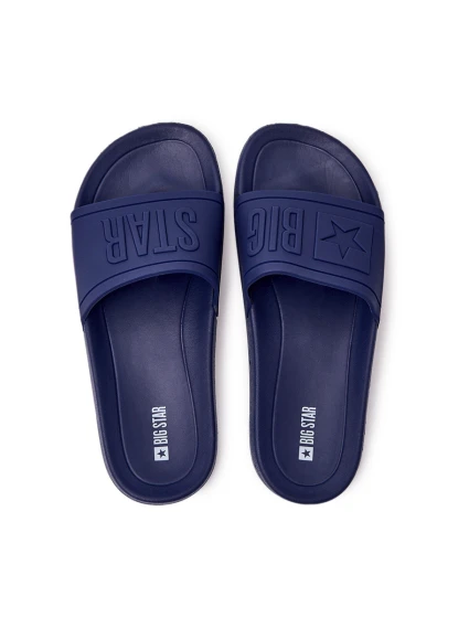 Klapki Męskie Big Star Gumowe Granatowe DD174688