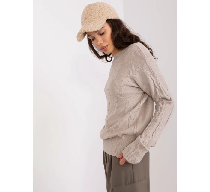 Sweter AT SW model 19040861 beżowy - FPrice Sweter AT SW model 19040861 beżowy - FPrice