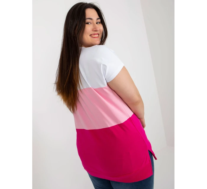 Blúzka RV BZ 8778.48 biele a ružové Blúzka RV BZ 8778.48 biele a ružové