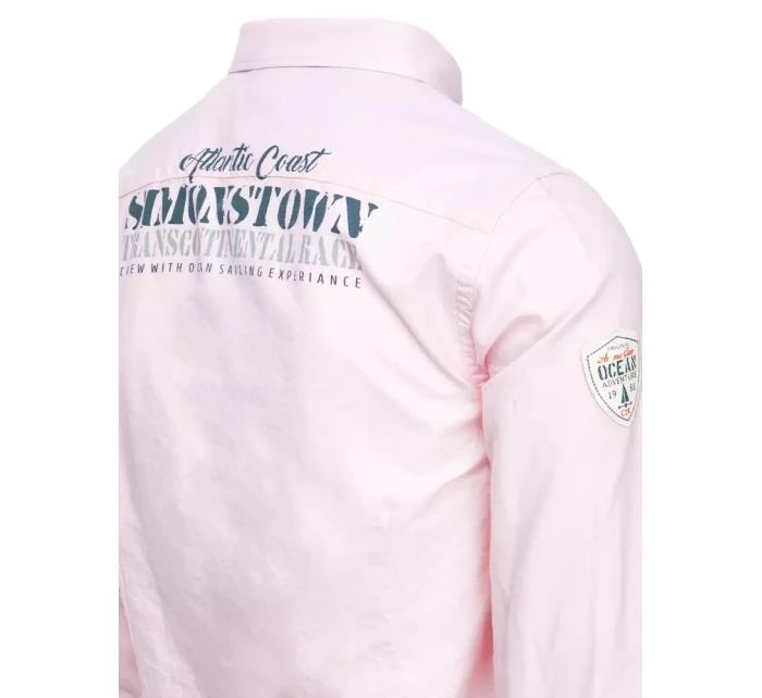 Pánská růžová košile Dstreet model 21966590 - FashionStreet