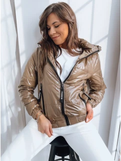 Dámska prešívaná bunda METALIC camel FashionStreet TY3409