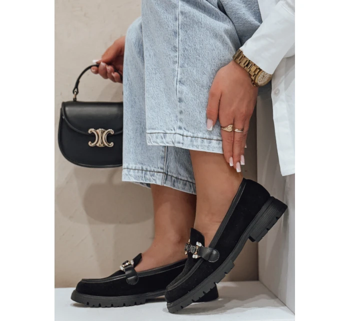 Dámské mokasíny s podrážkou black Dstreet model 21984929 - FashionStreet