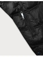 Dlhá zimná bunda s kapucňou čierna S'west (B8198-1)