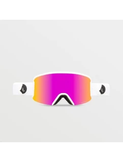 Snowboardové okuliare Volcom Garden Matte White/Pink Chrome s UV ochranou Pink (VG0122101)