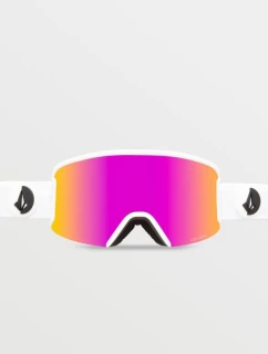 Snowboardové okuliare Volcom Garden Matte White/Pink Chrome s UV ochranou Pink (VG0122101)