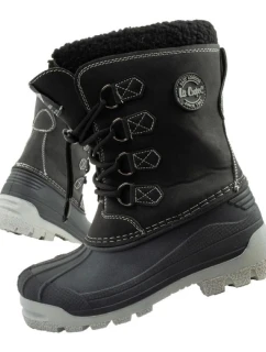 Lee Cooper detské zimné snehové topánky zateplené pre chlapcov čierne