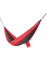 TURISTICKÁ HOJDACIA SIEŤ PRE 2 OSOBY 270X140CM ČIERNA A ČERVENÁ
