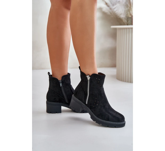 Dámské Boty S Na Podpatku Černé model 21671461 - Boto