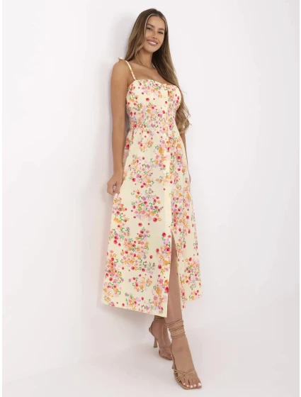 Sukienka MI SK  jasny żółty model 21124385 - FPrice