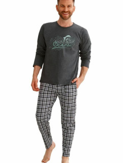 Pánské pyžamo model 16167064 tmavě šedé s potiskem - Taro