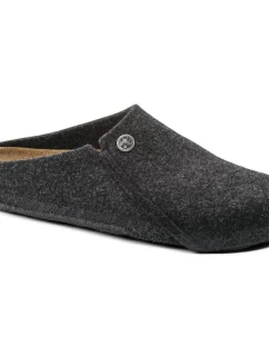 Birkenstock Zermatt Cozy Home Anthracite vlnené plstené papuče regular wide (1014938)