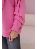 Bavlněná halenka s mašlí světle růžová Bavlněná halenka s mašlí světle růžová