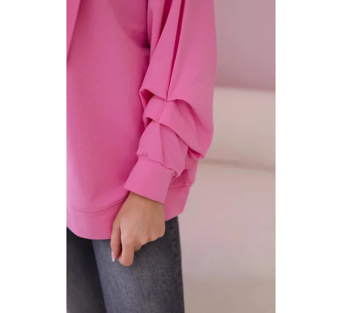 Bavlněná halenka s mašlí světle růžová Bavlněná halenka s mašlí světle růžová