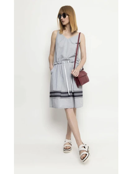 Dámske šaty W-Dk-3037-9G-H9-55-1 šedé - Deni Cler Milano