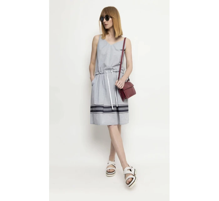 Dámske šaty W-Dk-3037-9G-H9-55-1 šedé - Deni Cler Milano