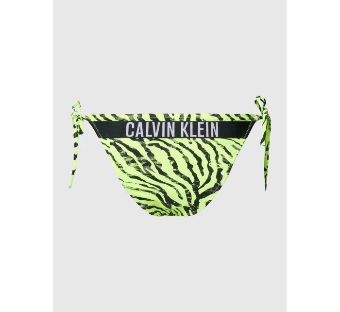 Dámske neónovo žlté plavky s potlačou KW0KW02336 OIC - Calvin Klein