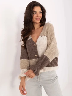 Dámsky sveter MI SW 0903.87 Béžovo-hnedý s ecru - FPrice